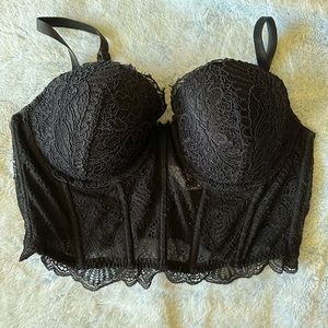 Victoria’s Secret Black lace corset / bustier top 36D